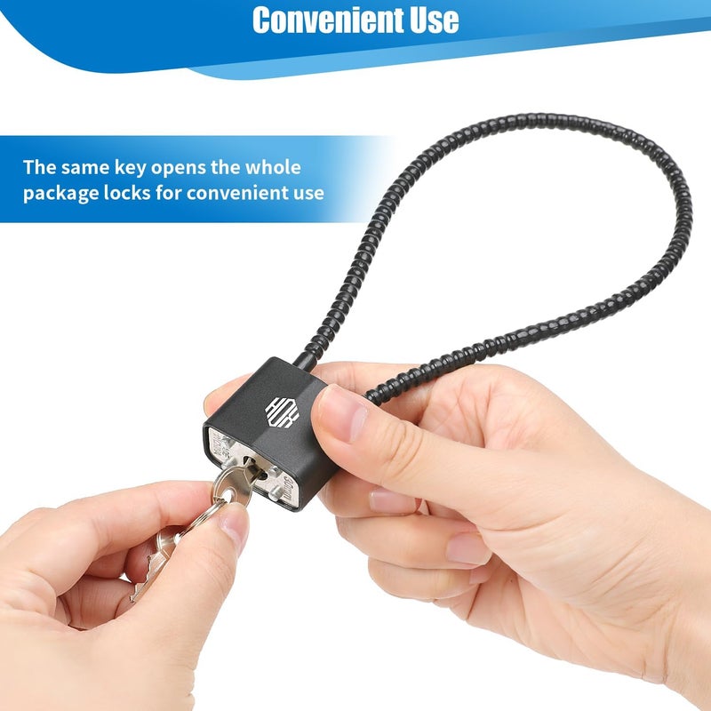 HOX Cable Gun Locks with Keys - Keyed Alike Cable Gun Safe Lock, for Firearm Locking and Safety - Image 4
